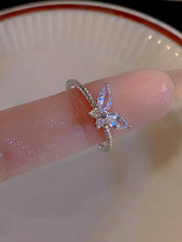 Anillo Ajustable Abierto Con Forma De Mariposa
